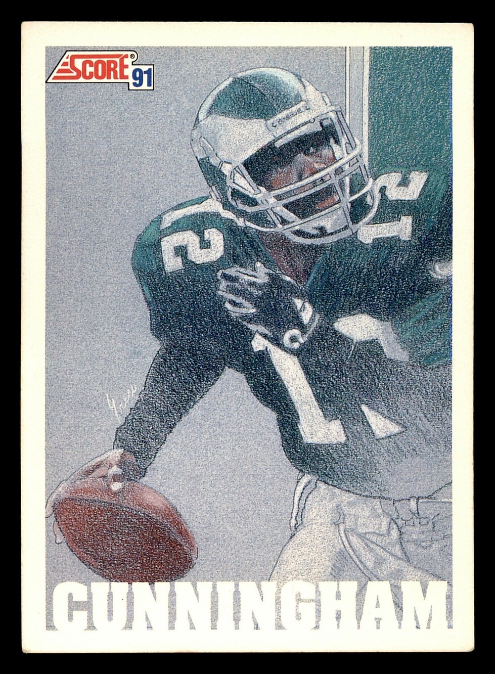 1991 Score #633 Randall Cunningham Football Trading Card